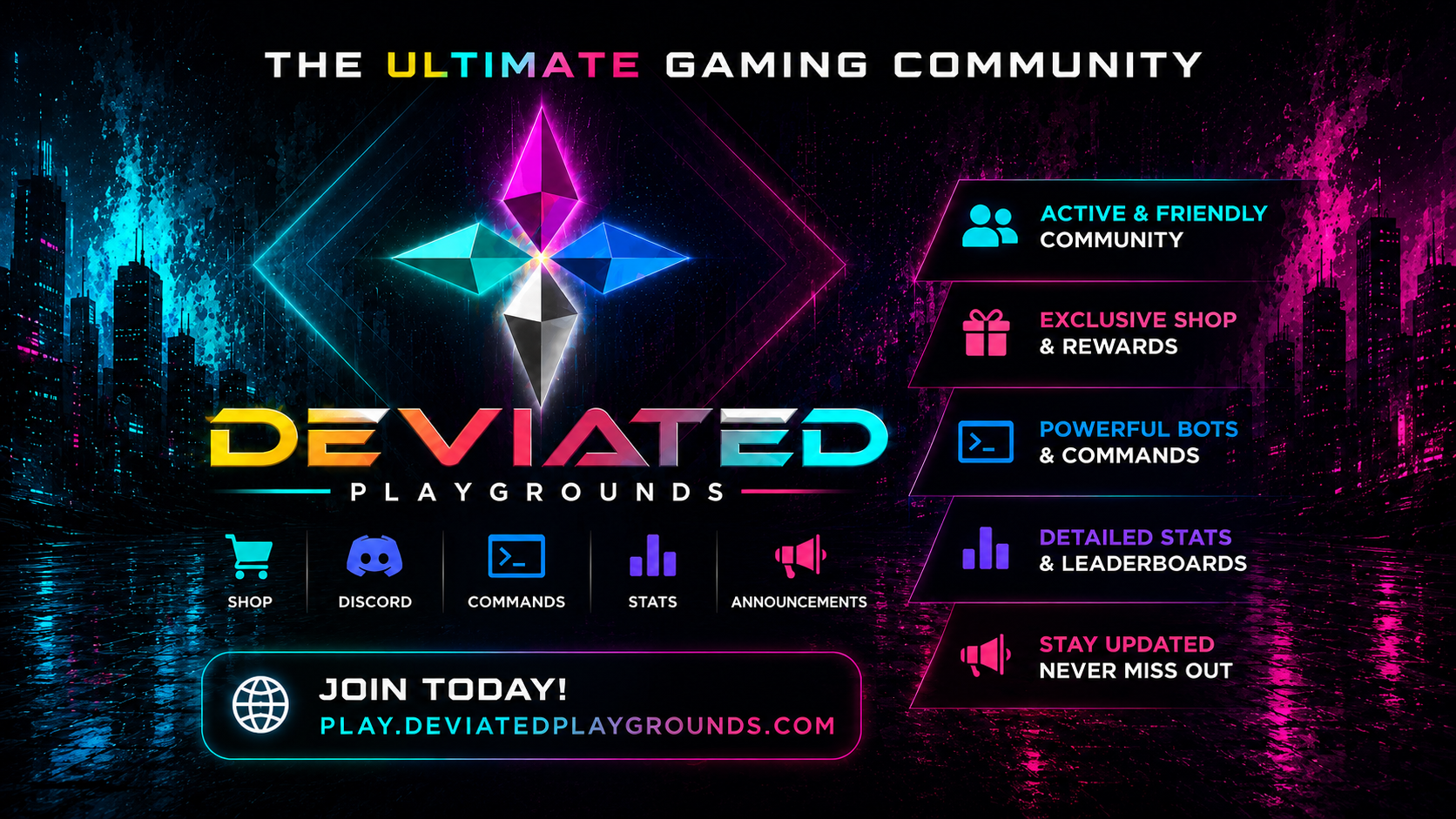 Deviated Playgrounds gaming community promo
