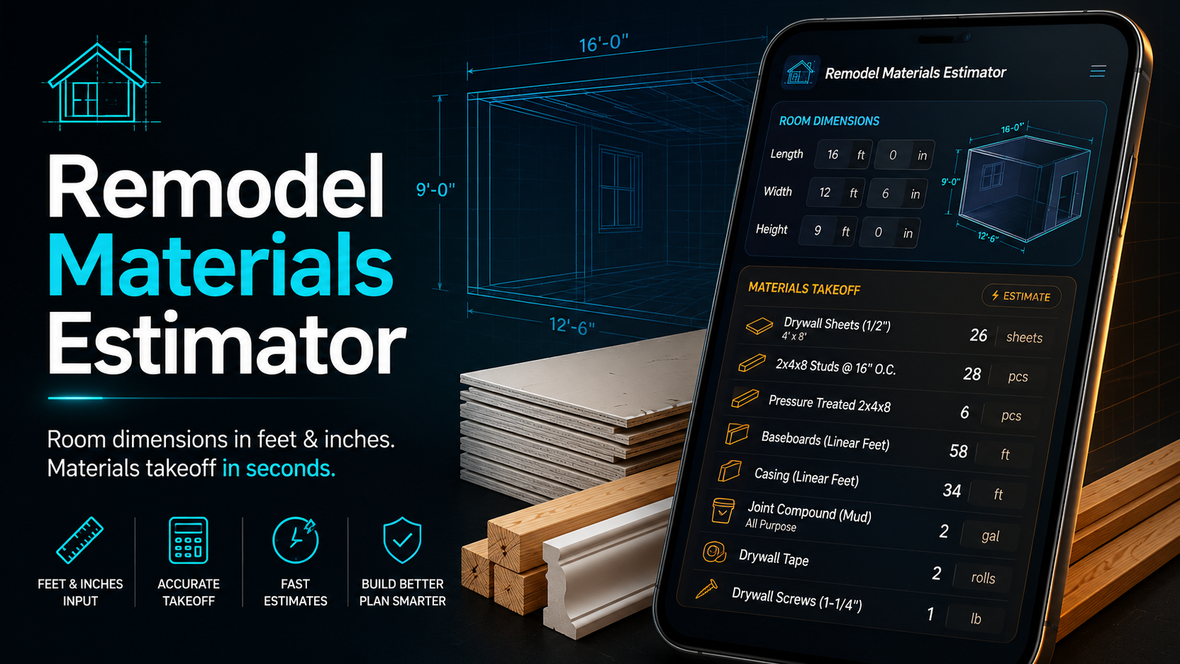 Remodel Materials Estimator